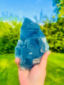 Blue Fluorite x Pyrite